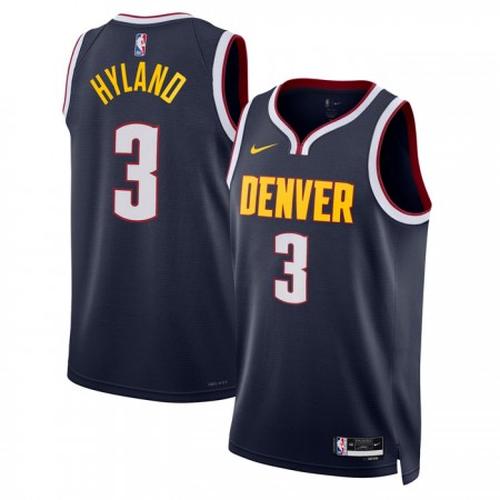 NBA Denver Nuggets Trikot Bones Hyland 3 Nike 2022-23 Icon Edition Navy Swingman - Herren